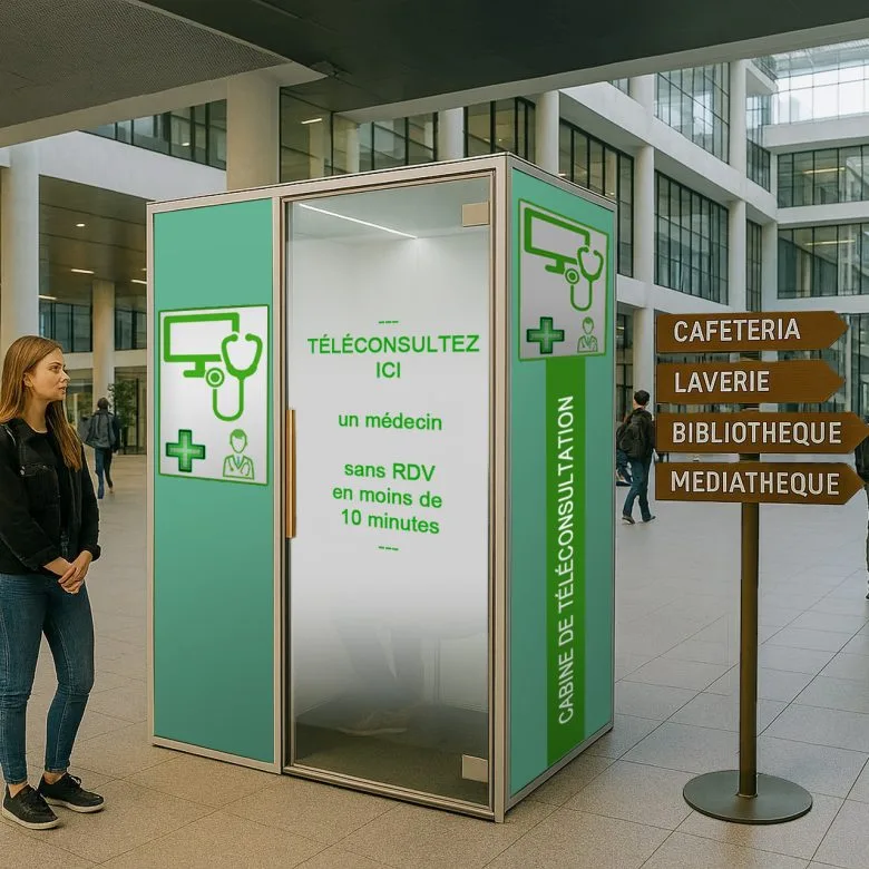 cabine pharma sur campus V2